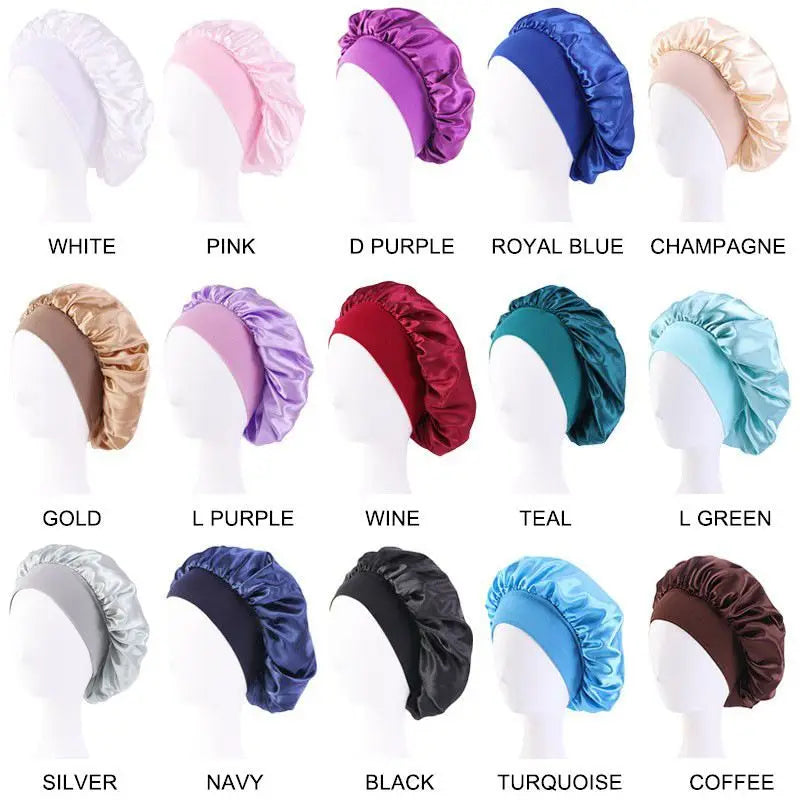 Women's Satin Wide-Brimmed Sleeping Hat