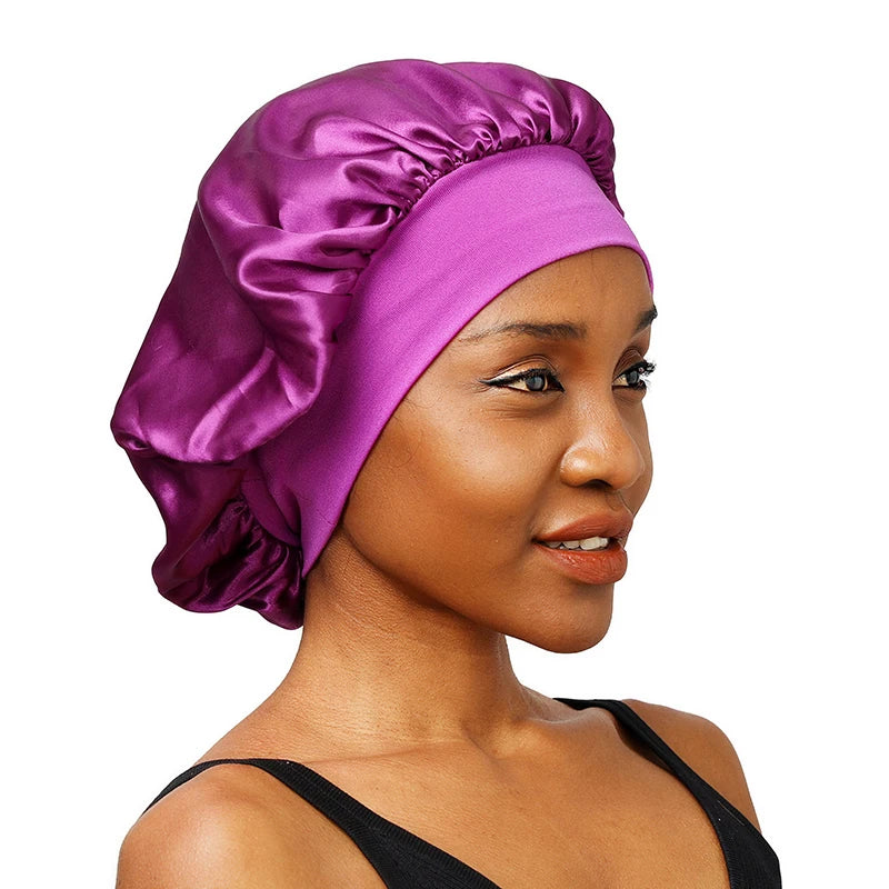 Women's Satin Wide-Brimmed Sleeping Hat
