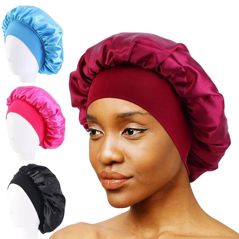 Women's Satin Wide-Brimmed Sleeping Hat